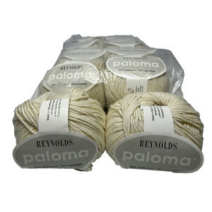 Reynolds PALOMA Yarn Lot of 10 Sand Beige Lambswool Microfiber Blend 50gms Italy